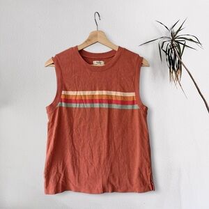 Madewell retro striped muscle tank top